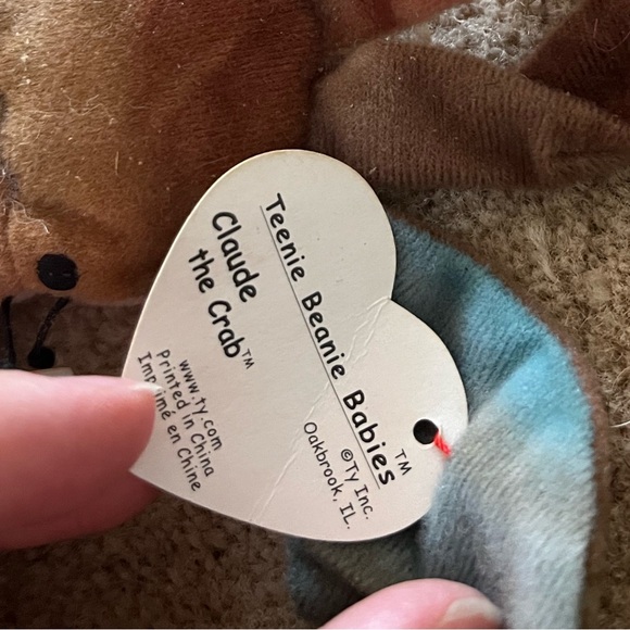 Claude the Crab Teenie Beanie Baby stuffy, vintage 1996 - Picture 2 of 4